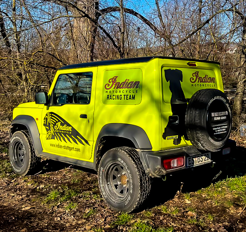 Beschriftung Suzuki Bikeschmiede Süd 