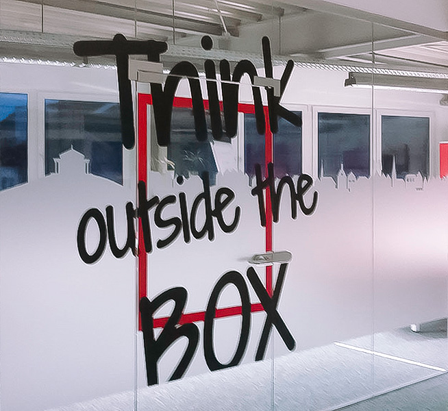 Beschriftung Büroräume Mediagraphik